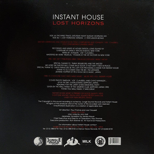 Instant House - Lost Horizons – Music Forecast