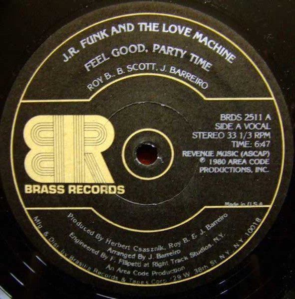 J.R. Funk And The Love Machine - Feel Good, Party Time