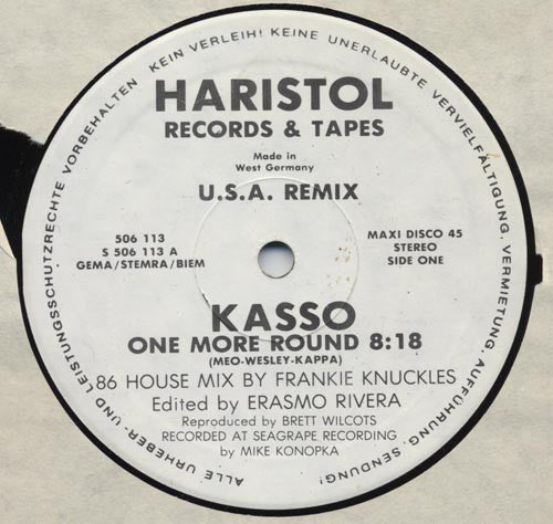 Kasso - One More Round / Walkman (U.S.A. Remix)
