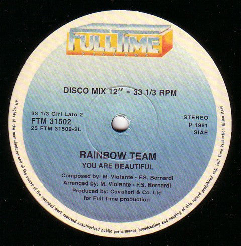 Rainbow Team - Tell Me / You Are Beautiful