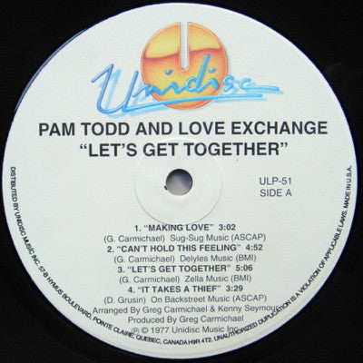 洋楽 Pam Todd & Love Exchange Let's Get Together - Pam Todd & Love Exchange (1977) - YouTube