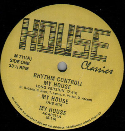 Rhythm Controll / Jeanette Thomas - My House / Shake Your Body
