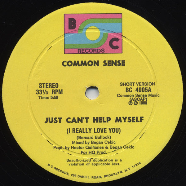 Common Sense - Just Can't Help Myself (I Really Love You)