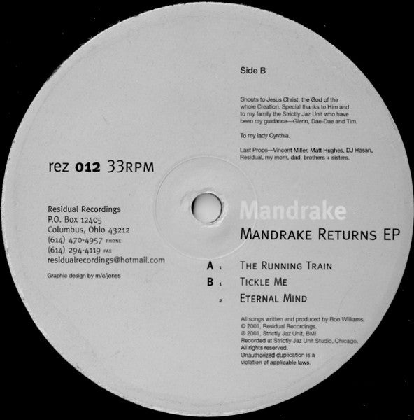 Mandrake - Mandrake Returns EP