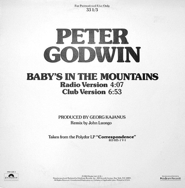 Peter Godwin - Baby's In The Mountains