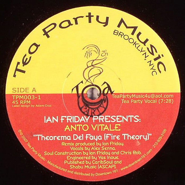 Ian Friday Presents Anto Vitale - Theorema Del Faya (Fire Theory)